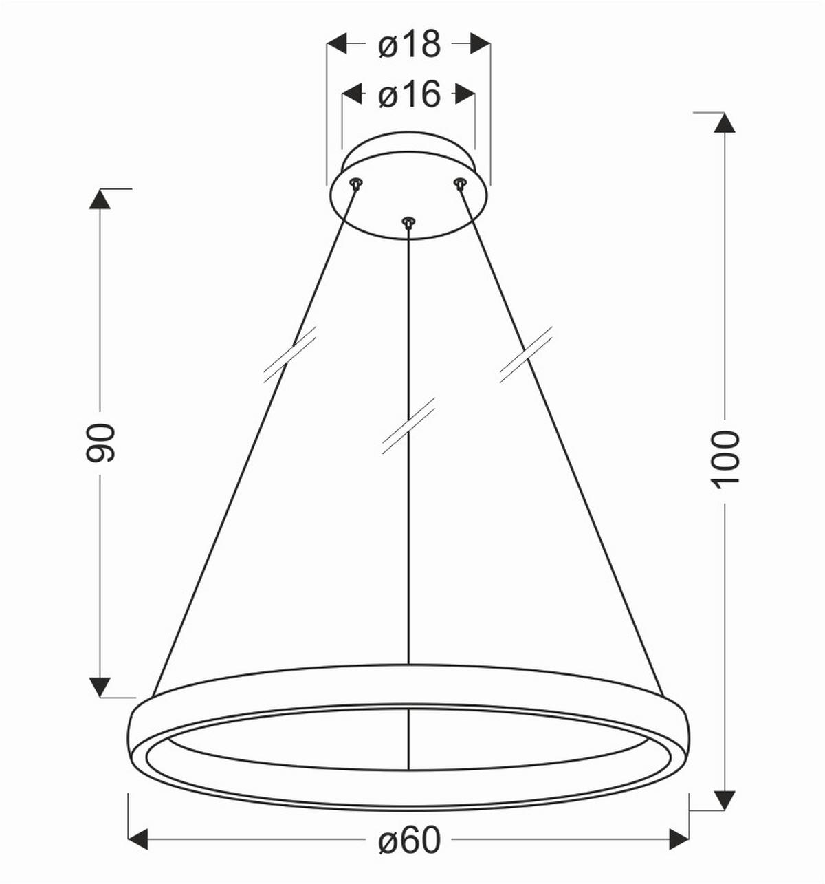 Led Svjetiljka Viseća 31-28440 Hashim - zlatne boje, Design, metal (60/60/115cm)