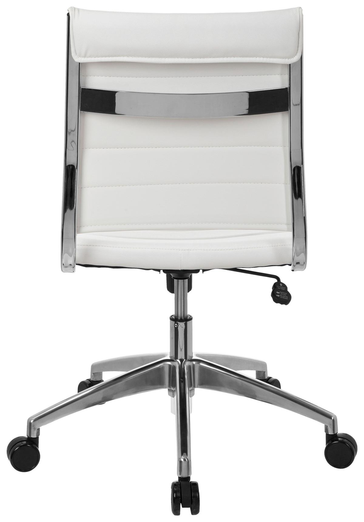 Pisarniški Stol Trisha, Bela - barve kroma/bela, Moderno, kovina/umetna masa (58/107/47cm) - MID.YOU