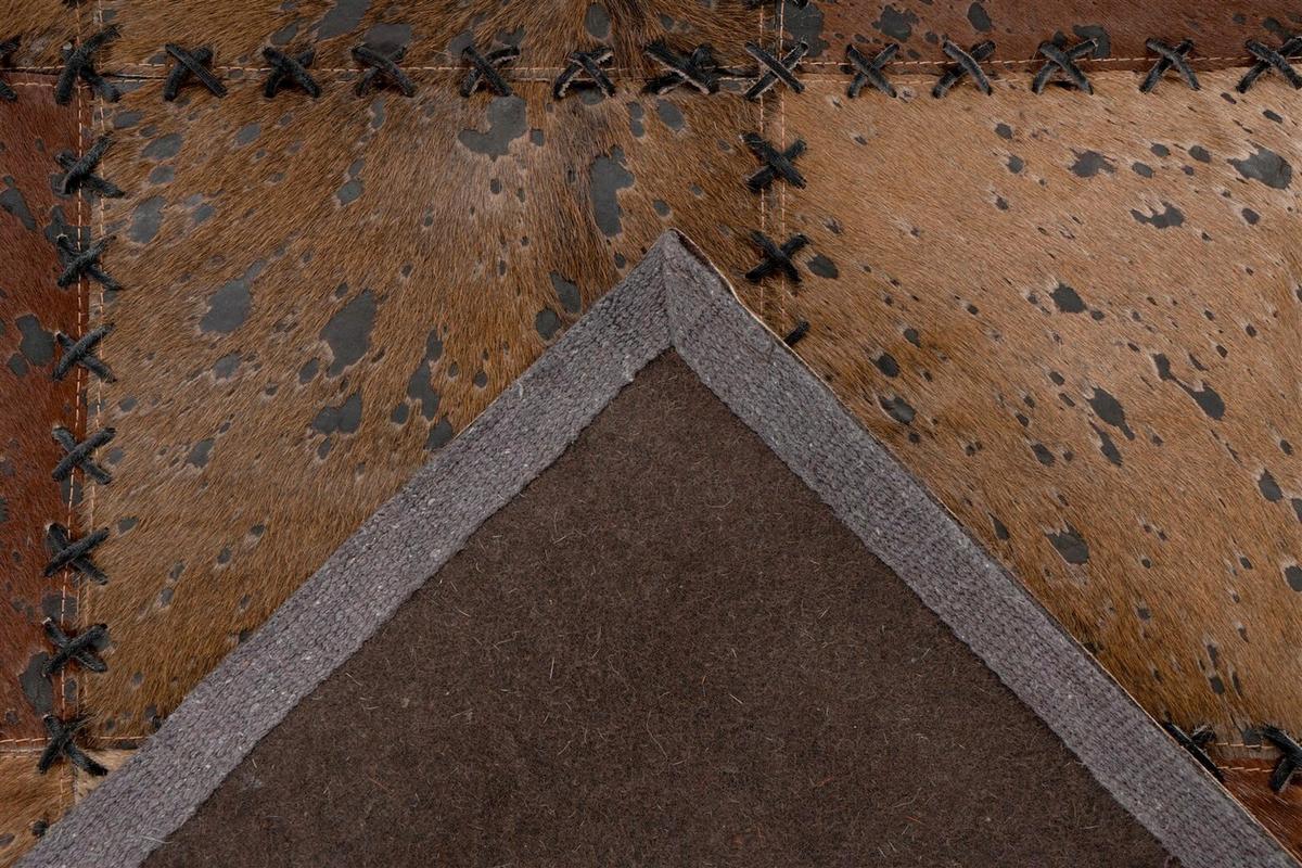 Lederteppich Voila 125 Braun 200x290 - Braun, Basics, Leder (200/290cm) - Kayoom