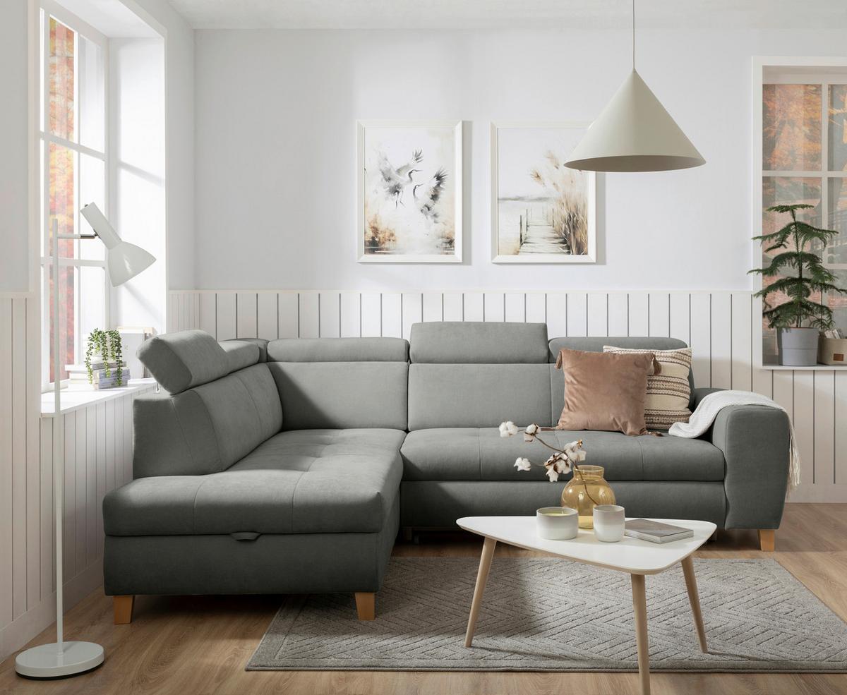 Kutna Garnitura Lugo - sivoplava, Moderno, drvo/metal (205/98/266cm) - Modern Living