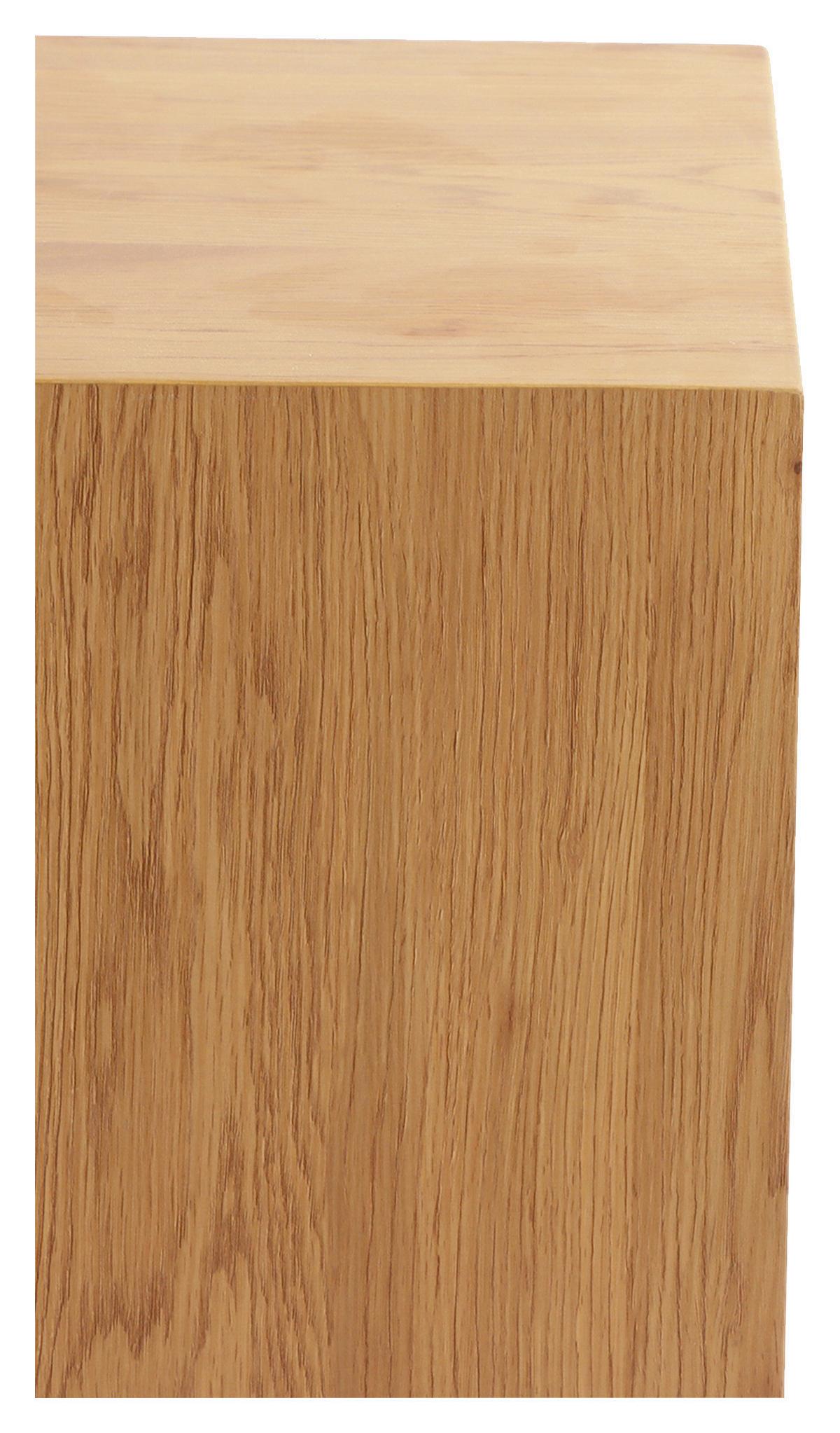 STOLIK BOCZNY MIGUEL - kolor dębowy, Design, materiał drewnopochodny (40/40/70cm) - Xora