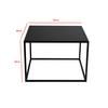 SOFFBORD KUBO -TOP- -BASED- - svart, Modern, metall/trämaterial (60/60cm) - Based
