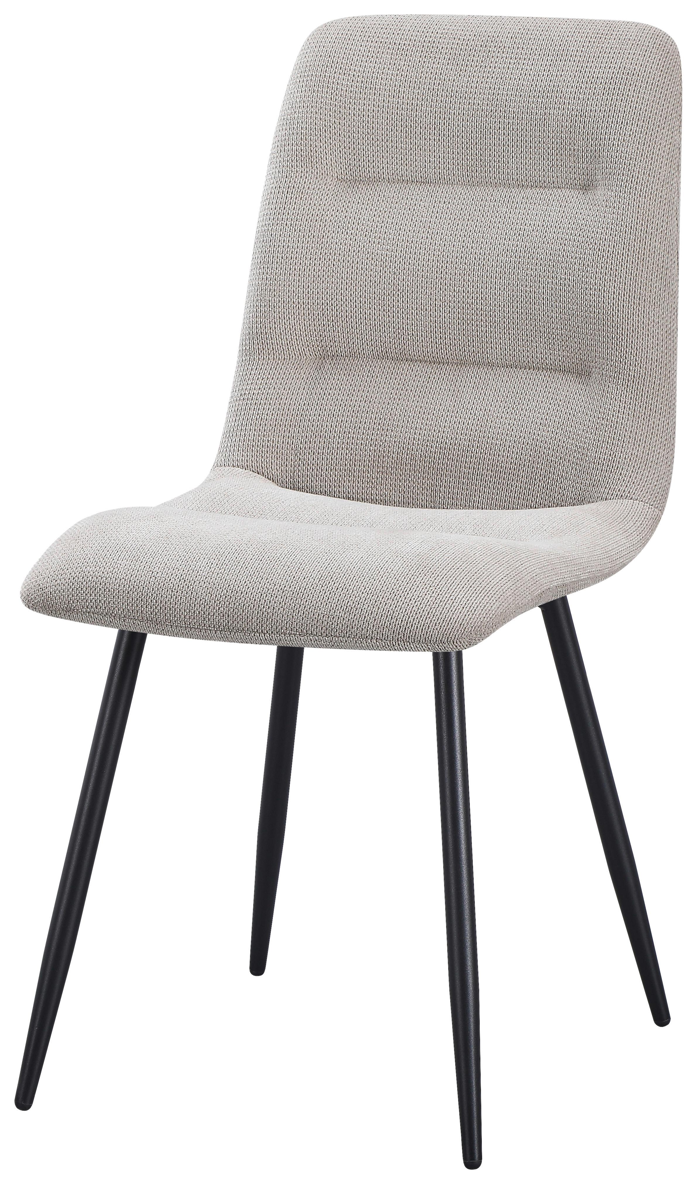 Scaun TINA - bej/negru, Modern, metal/textil (45/86/58cm) - Based
