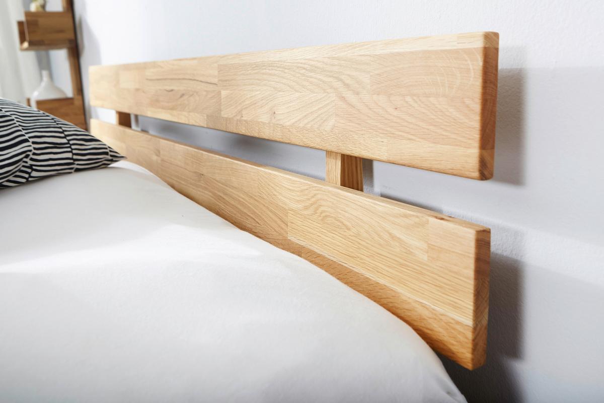 Bett Luis ca. 140x200 cm Eiche Massiv - Naturfarben, MODERN, Holz (140/200cm) - MID.YOU