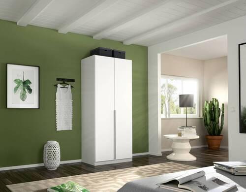 DULAP USI ROTATIVE ALABAMA - alb, Modern, material pe bază de lemn (91/229/54cm) - Modern Living