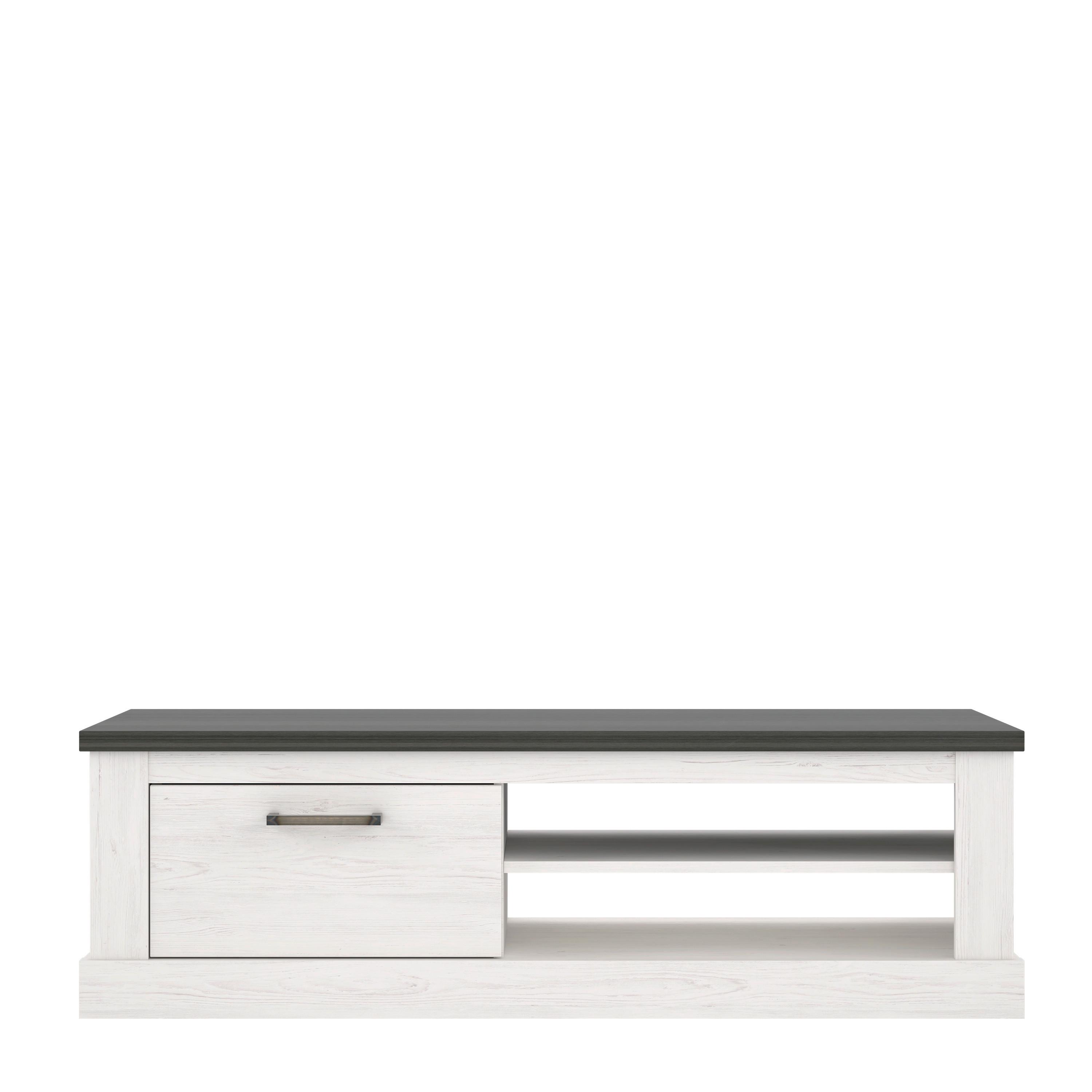 Tv Komoda Montreal - bijela/boje pinije, Konvencionalno, drvni materijal/metal (146/45/52,6cm) - Premium Living
