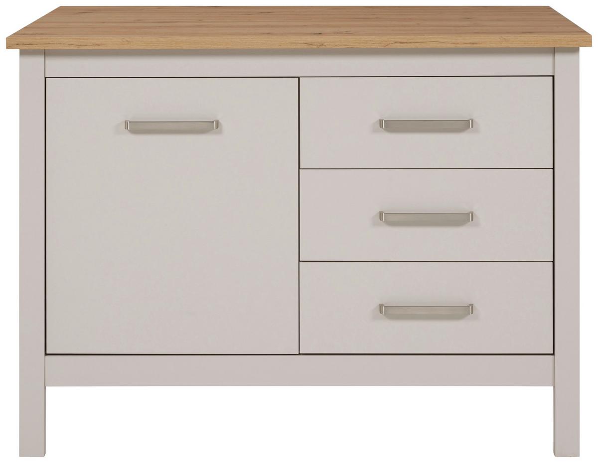 Kuhinjski Otok Sardegna - kašmir/srebrne boje, Romantično / ladanjski, drvni materijal/metal (124/91/75cm)