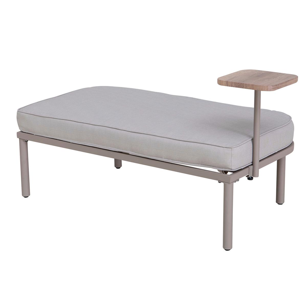 Doppelliege Tagesbett Porto Grau/Naturfarben - Naturfarben/Grau, Basics, Holz/Kunststoff (142/82/128cm) - Modante