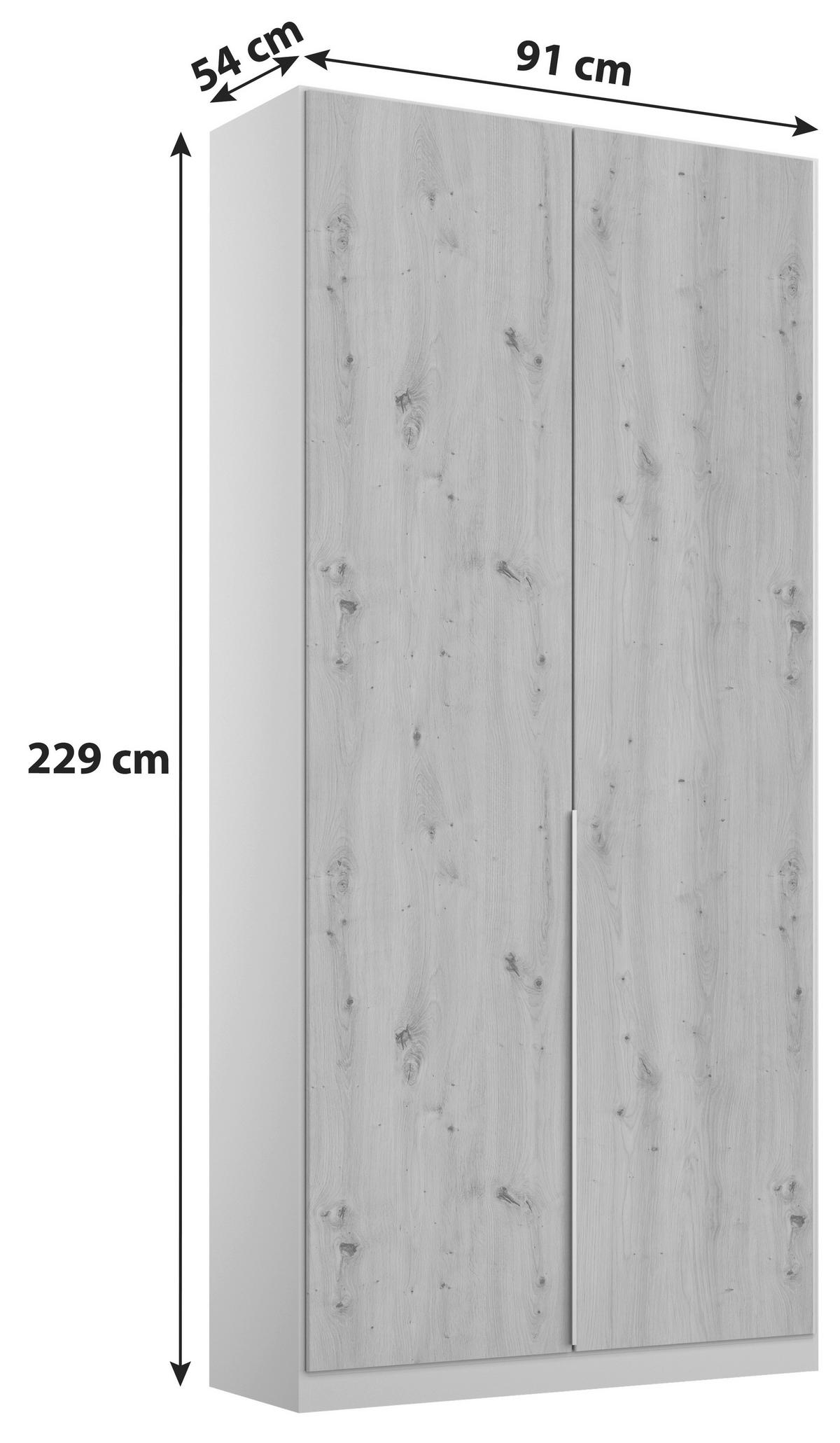Ormar S Klasičnim Vratima Alabama - hrast Artisan/svijetlo siva, Moderno, drvni materijal (91/229/54cm) - Modern Living