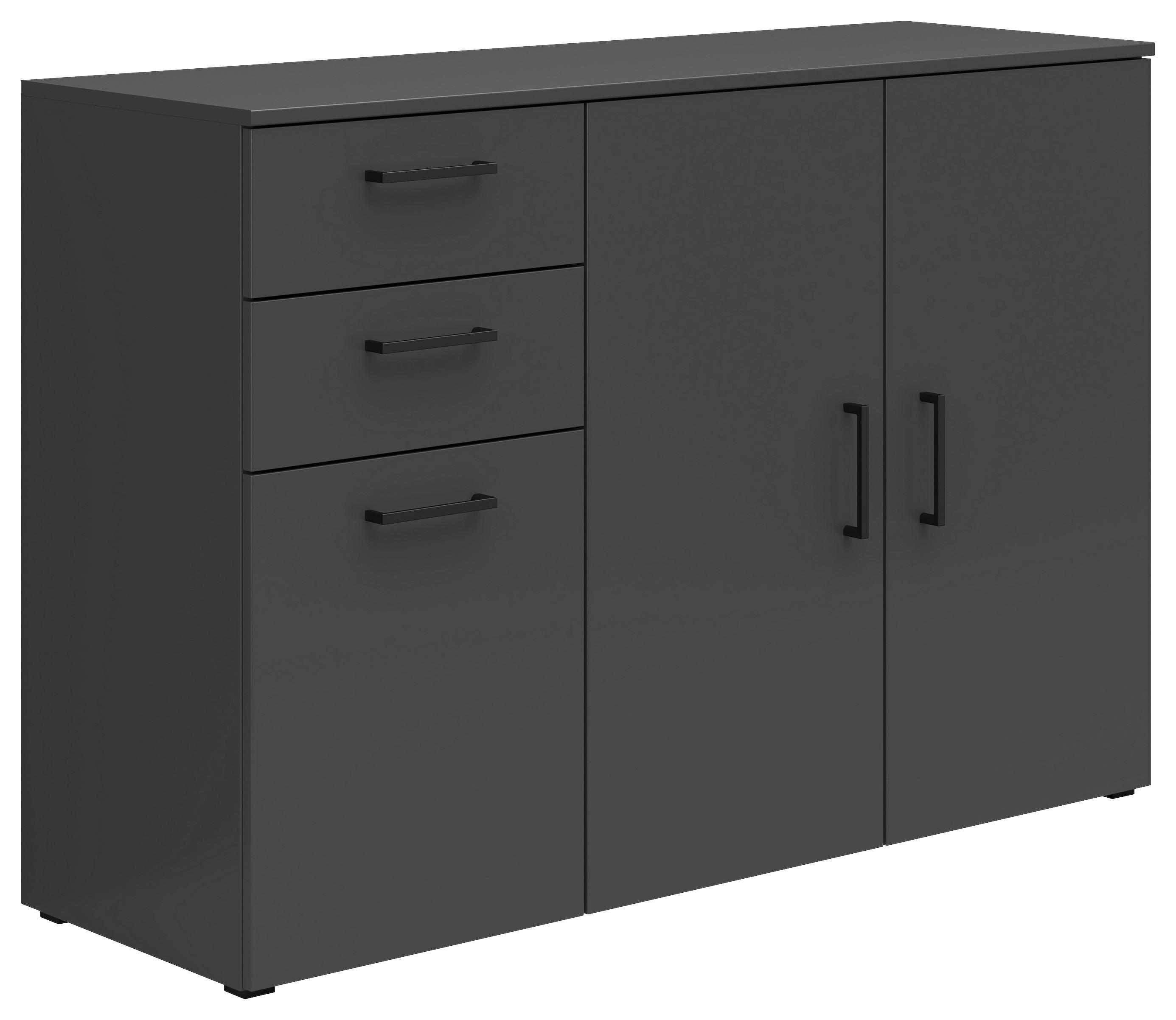 Kommode Multistauraum Graphitfarben - Anthrazit/Graphitfarben, MODERN, Holzwerkstoff/Kunststoff (120/83/40cm) - Based