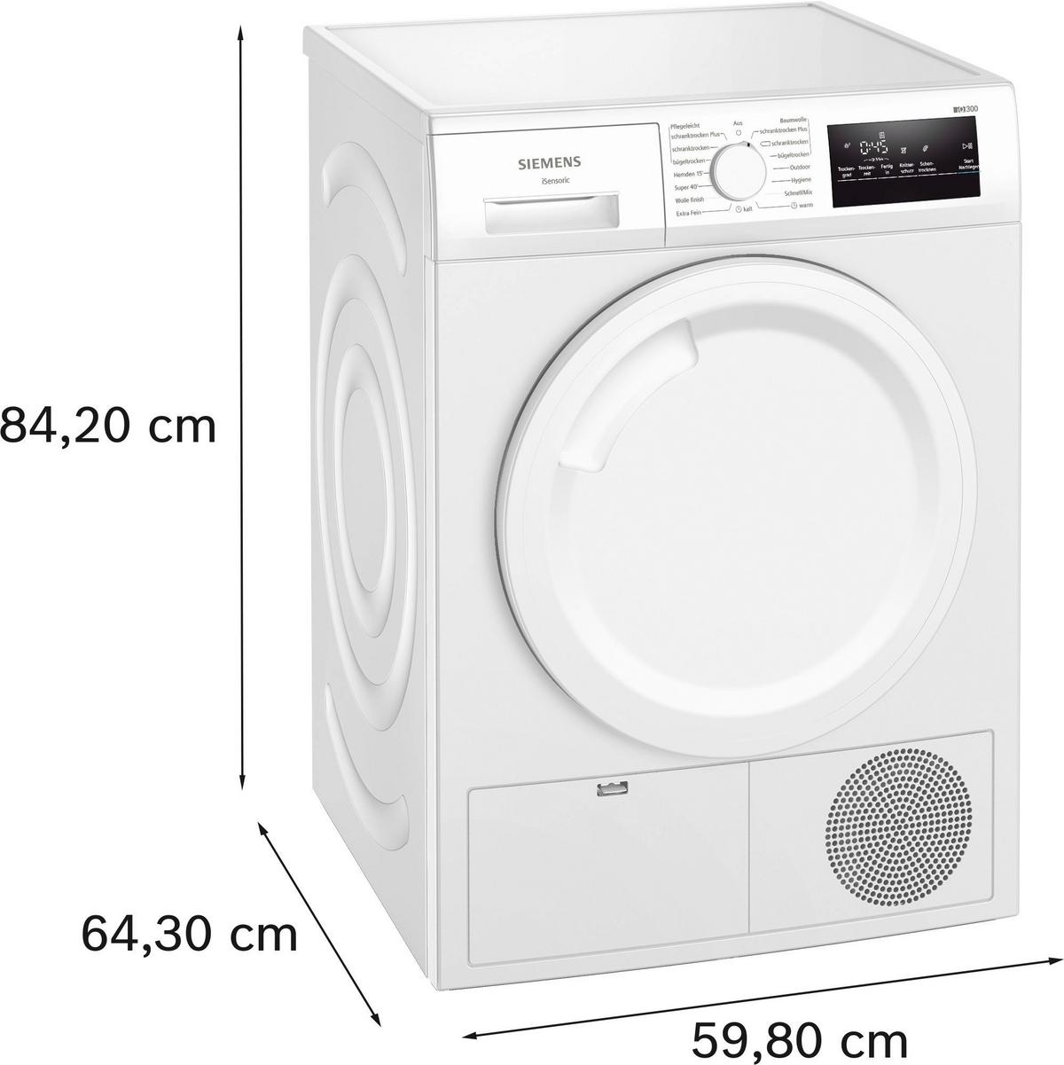 Kondenstrockner WT43N203 - Basics (59,8/84,2/61,3cm) - Siemens