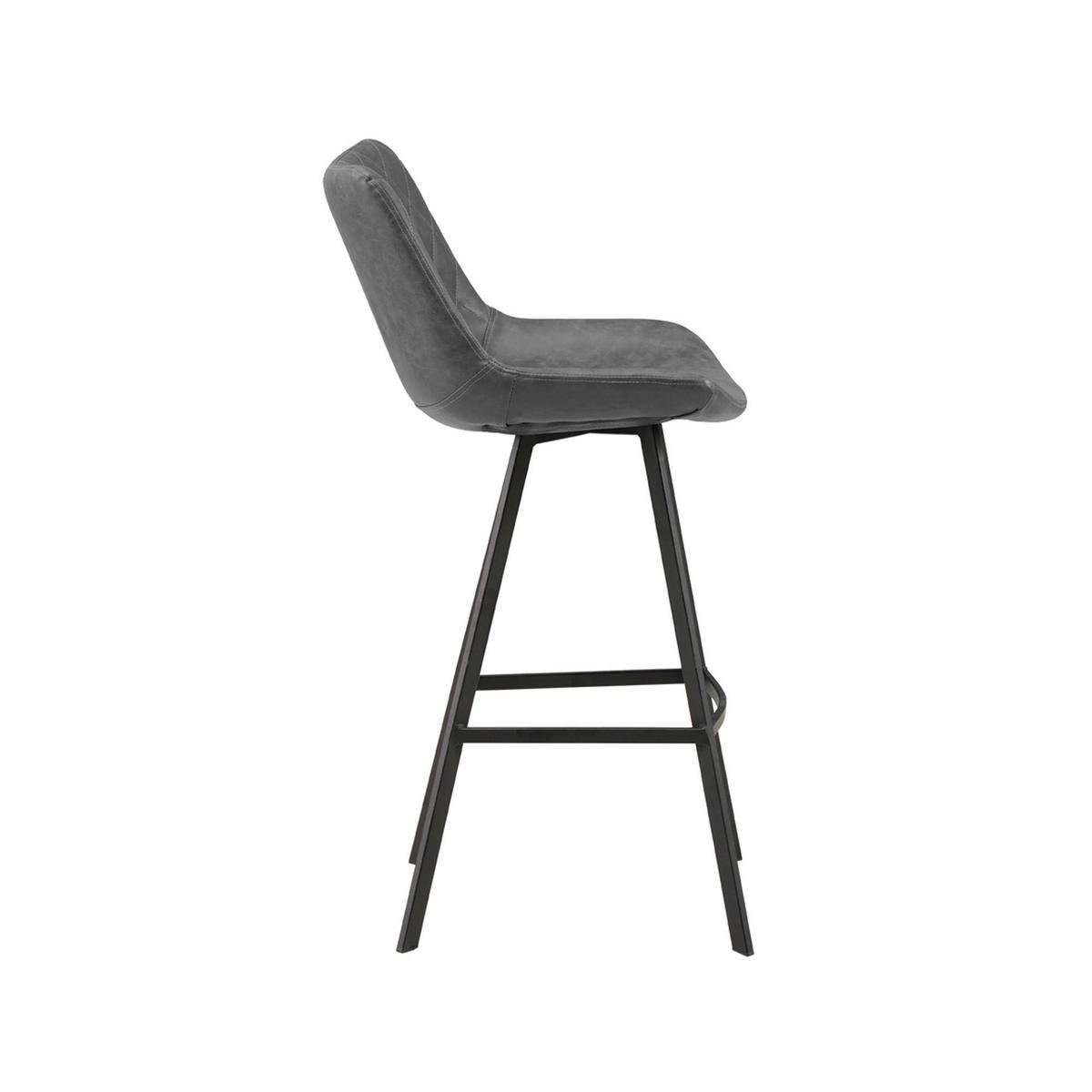 Barhocker-Set Bowie 2er-Set ca. 50x102 cm Anthrazit - Anthrazit/Schwarz, KONVENTIONELL, Textil/Metall (50/102/55cm) - MID.YOU