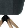 STOL MED ARMSTÖD LUCITA - mörkgrå/naturfärgad, Modern, metall/trä (59/88/60cm) - Bessagi Home