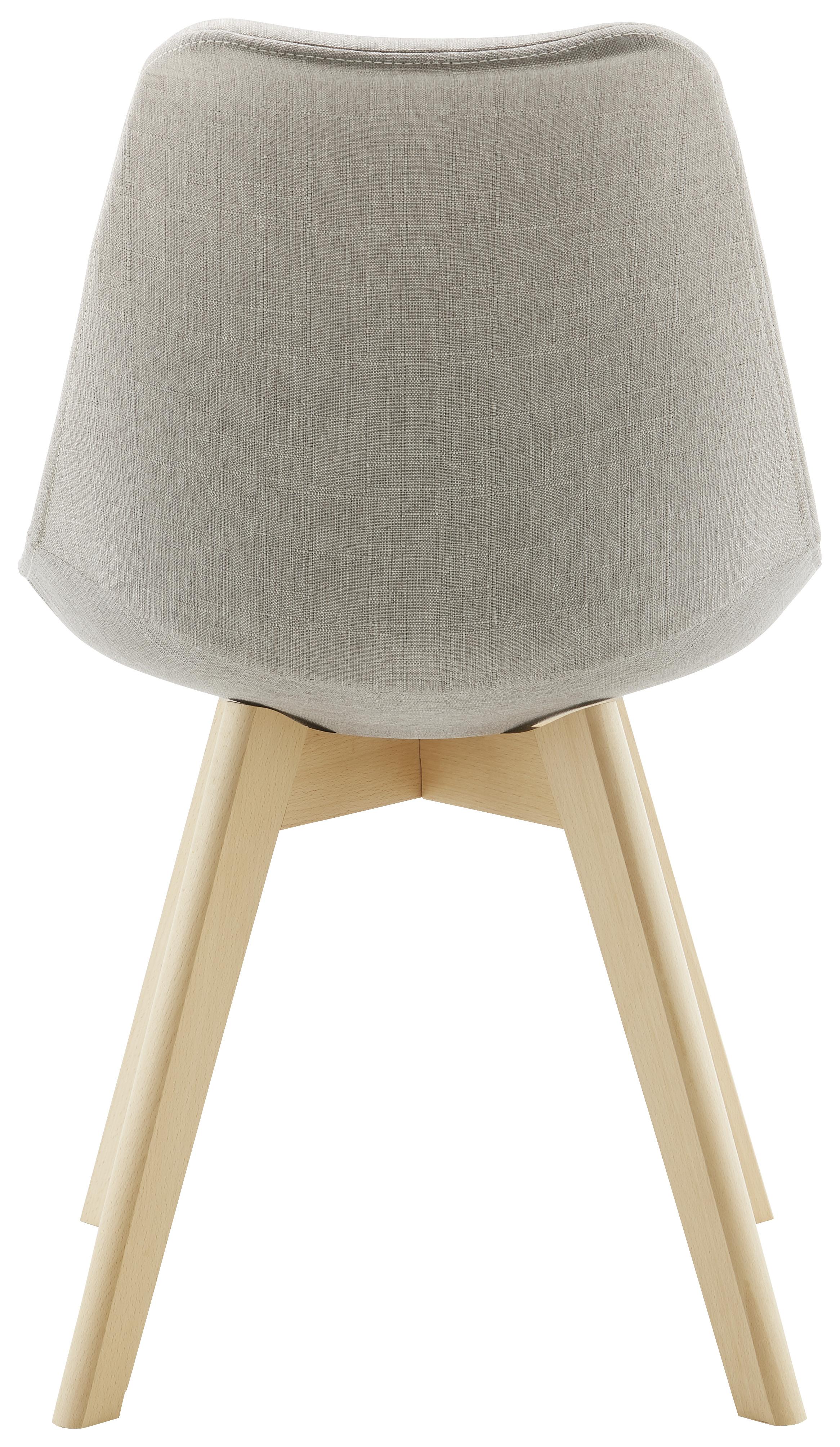 STOL ROCKSI - bokfärgad/ljusgrå, Modern, trä/textil (43/82,5/43cm) - Bessagi Home