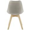 STOL ROCKSI - bokfärgad/ljusgrå, Modern, trä/textil (43/82,5/43cm) - Bessagi Home