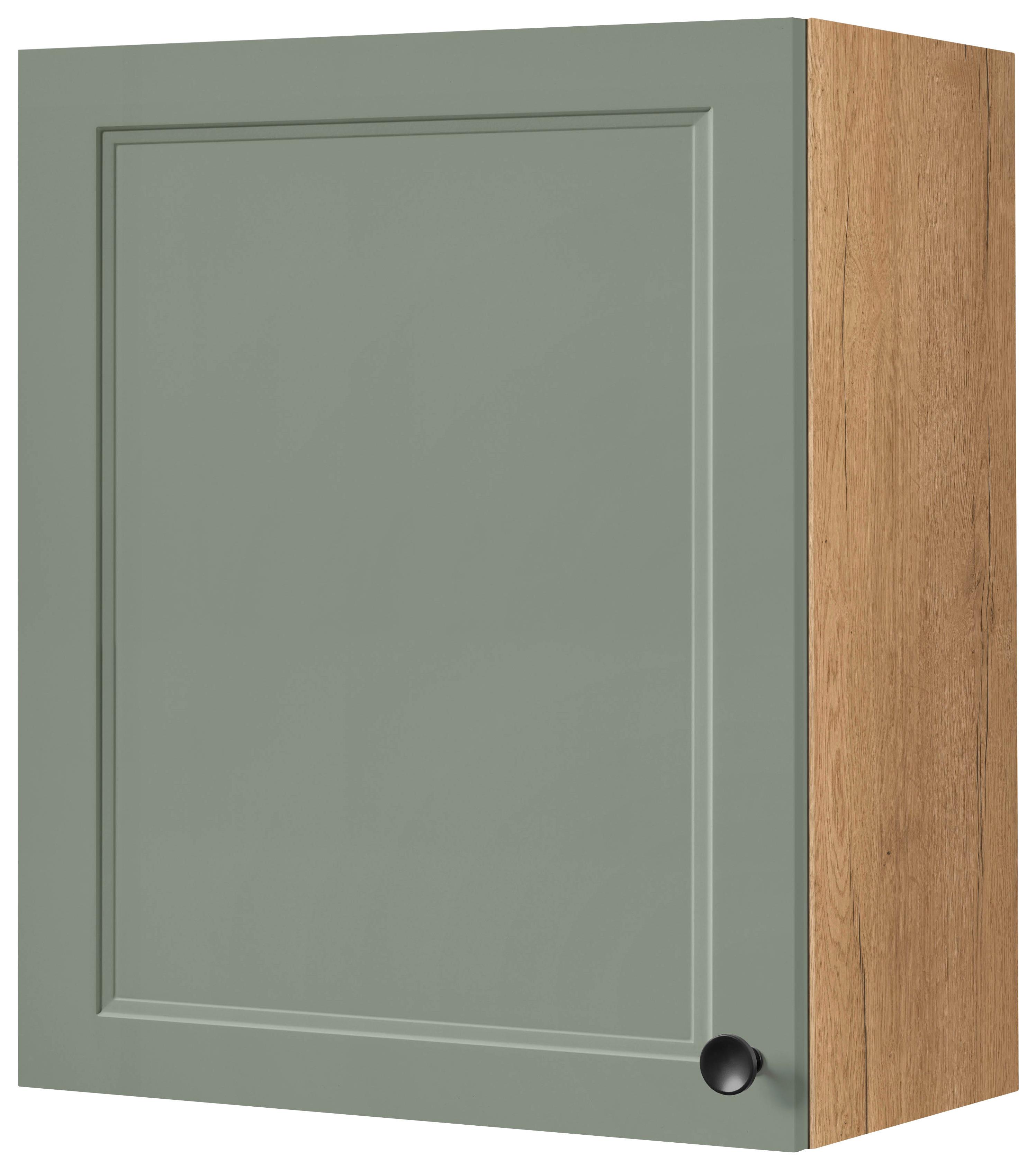 Küchenoberschrank Cascada Grün - Eichefarben/Schwarz, MODERN, Holzwerkstoff/Metall (60/72/35cm) - Nobilia