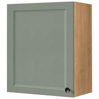 Küchenoberschrank Cascada Grün - Eichefarben/Schwarz, MODERN, Holzwerkstoff/Metall (60/72/35cm) - Nobilia