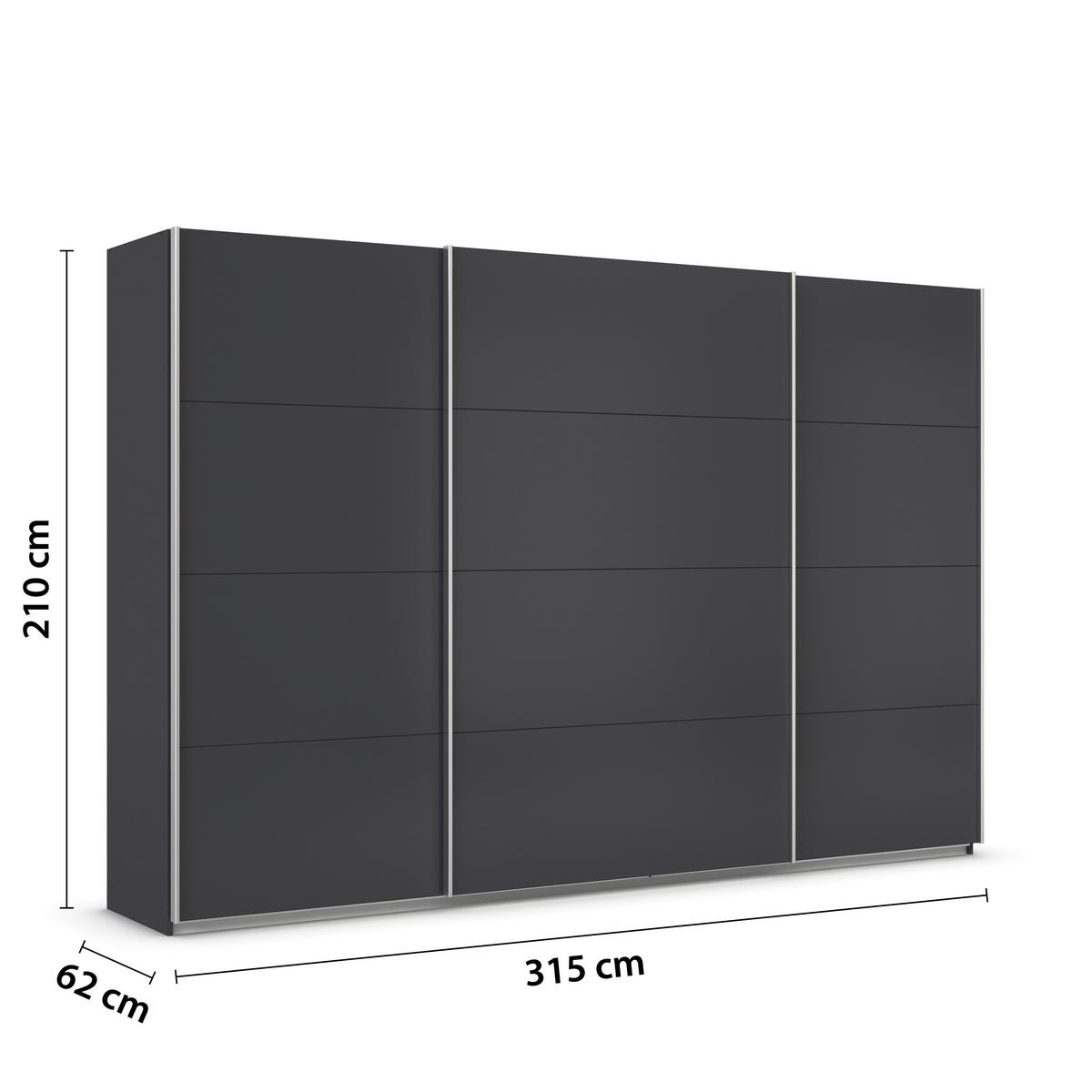 DULAP USI CULISANTE FELDKIRCH - antracit, Modern, material pe bază de lemn (315/210/62cm)