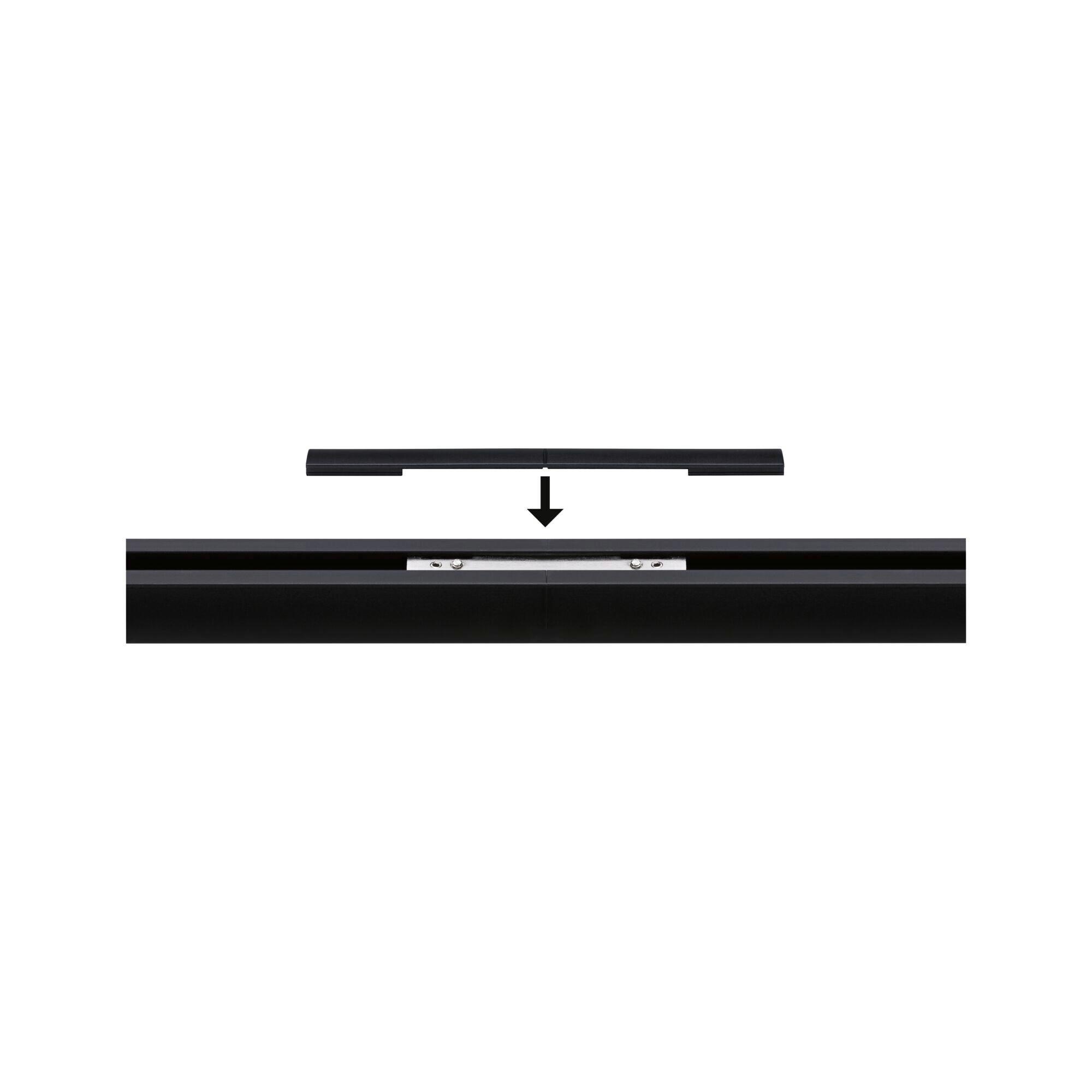 Schienensystem-Verbinder Cover Connector-Inlay in Schwarz - Transparent/Schwarz, Basics, Kunststoff (12,5/0,5/1cm) - Paulmann