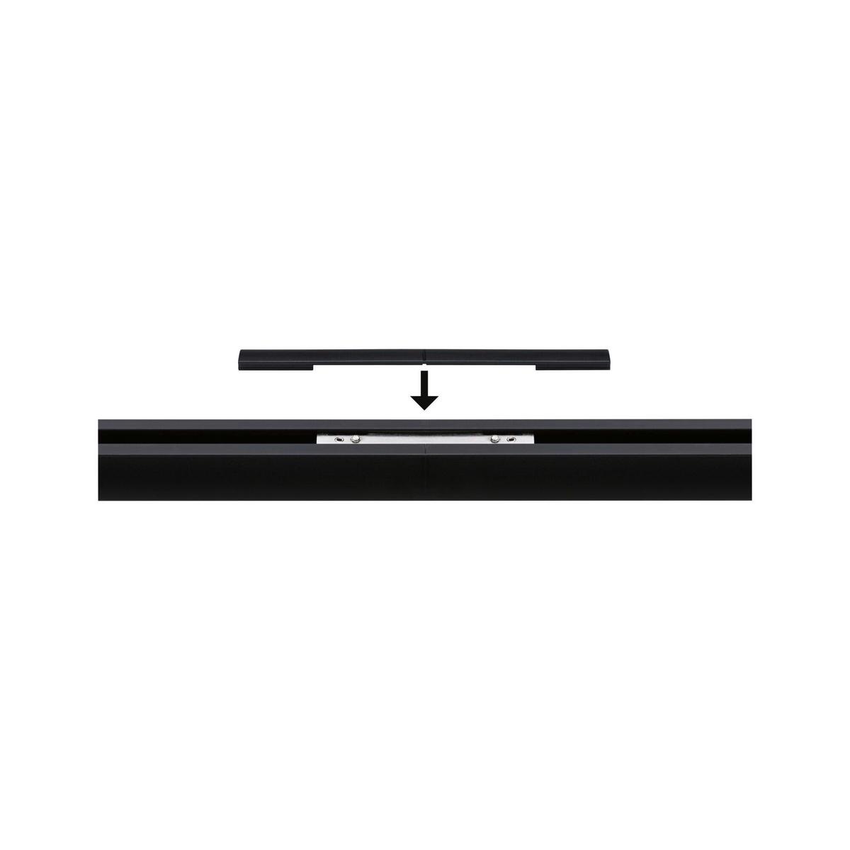 Schienensystem-Verbinder Cover Connector-Inlay in Schwarz - Transparent/Schwarz, Basics, Kunststoff (12,5/0,5/1cm) - Paulmann