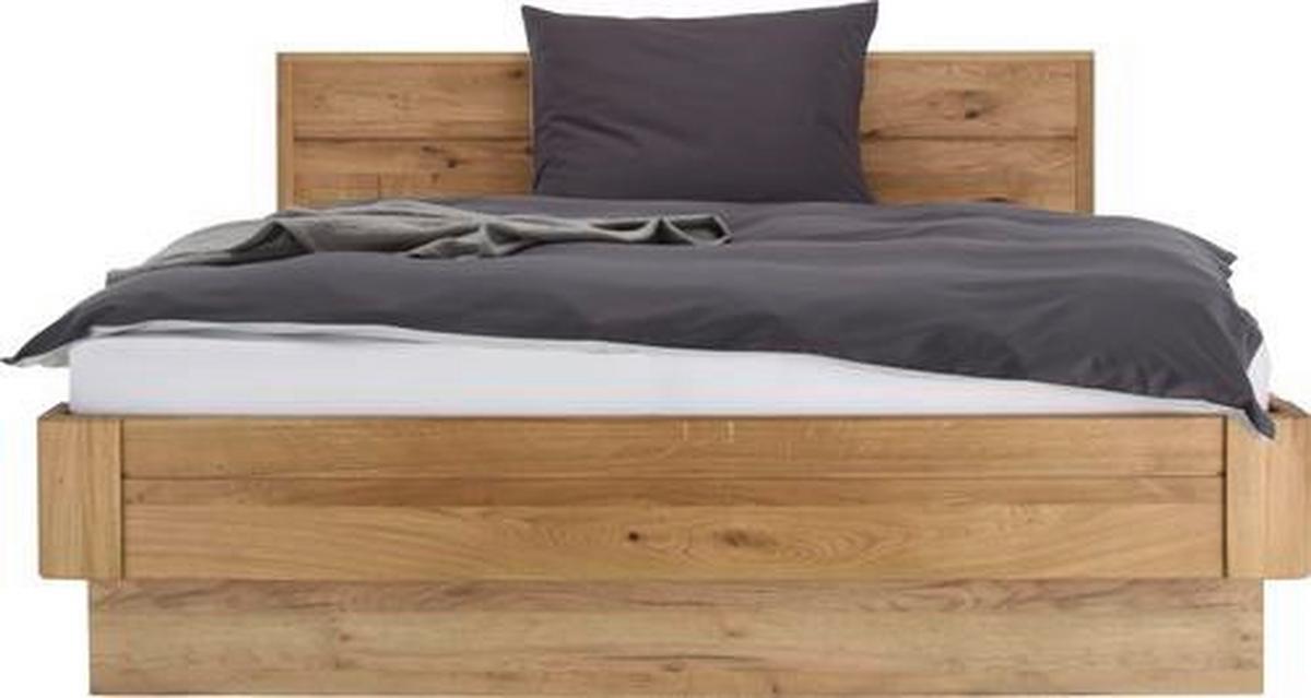 Bett in Eichefarben ca. 180x200cm - Eichefarben, KONVENTIONELL, Holz (180/200cm) - ecoTree