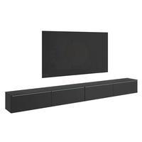 Nizka Omarica D 300, Črna, Osvetlitev - črna/siva, Basics, umetna masa/leseni material (300/32/33cm) - P & B