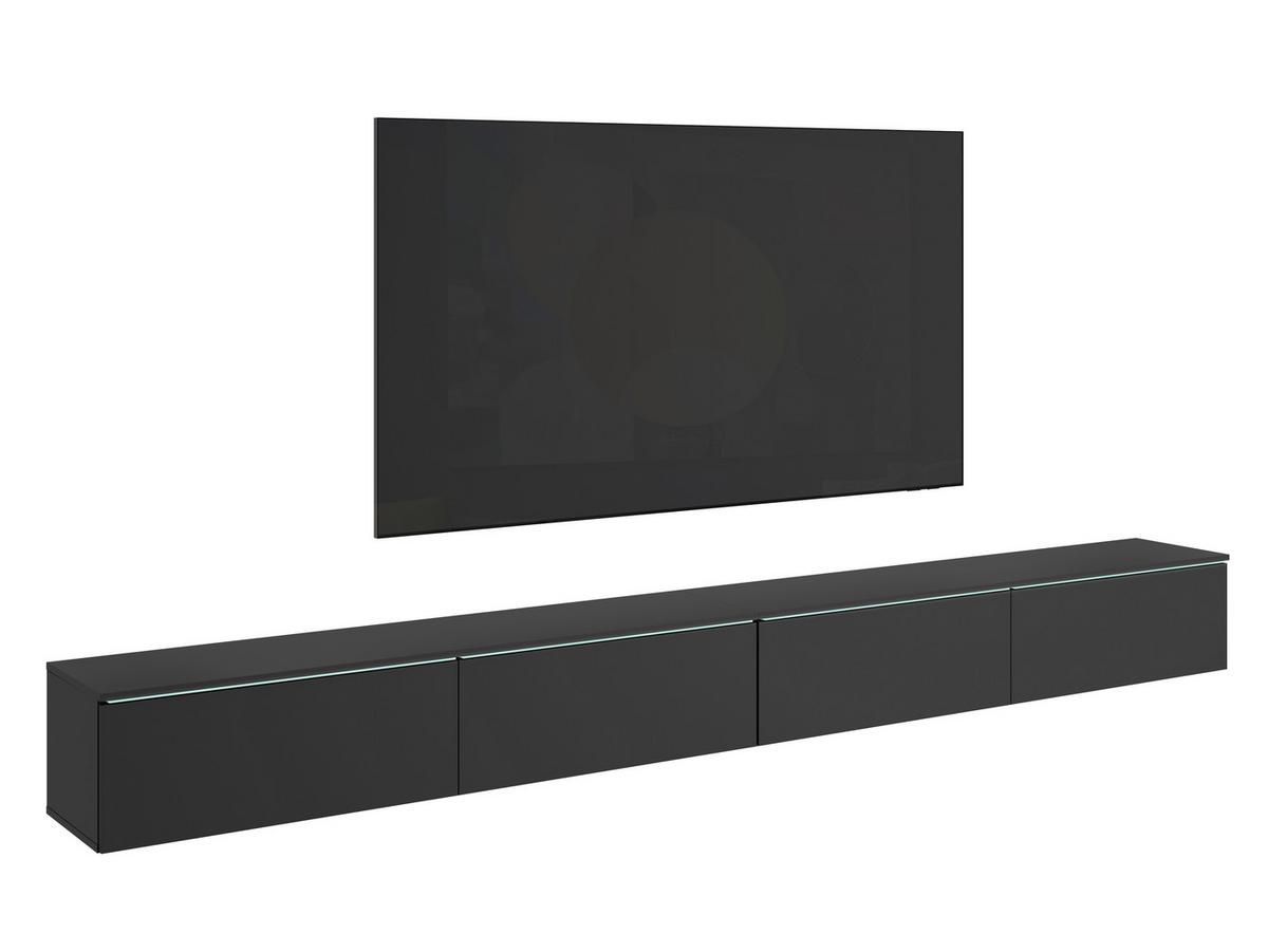 Nizka Omarica D 300, Črna, Osvetlitev - črna/siva, Basics, umetna masa/leseni material (300/32/33cm) - P & B