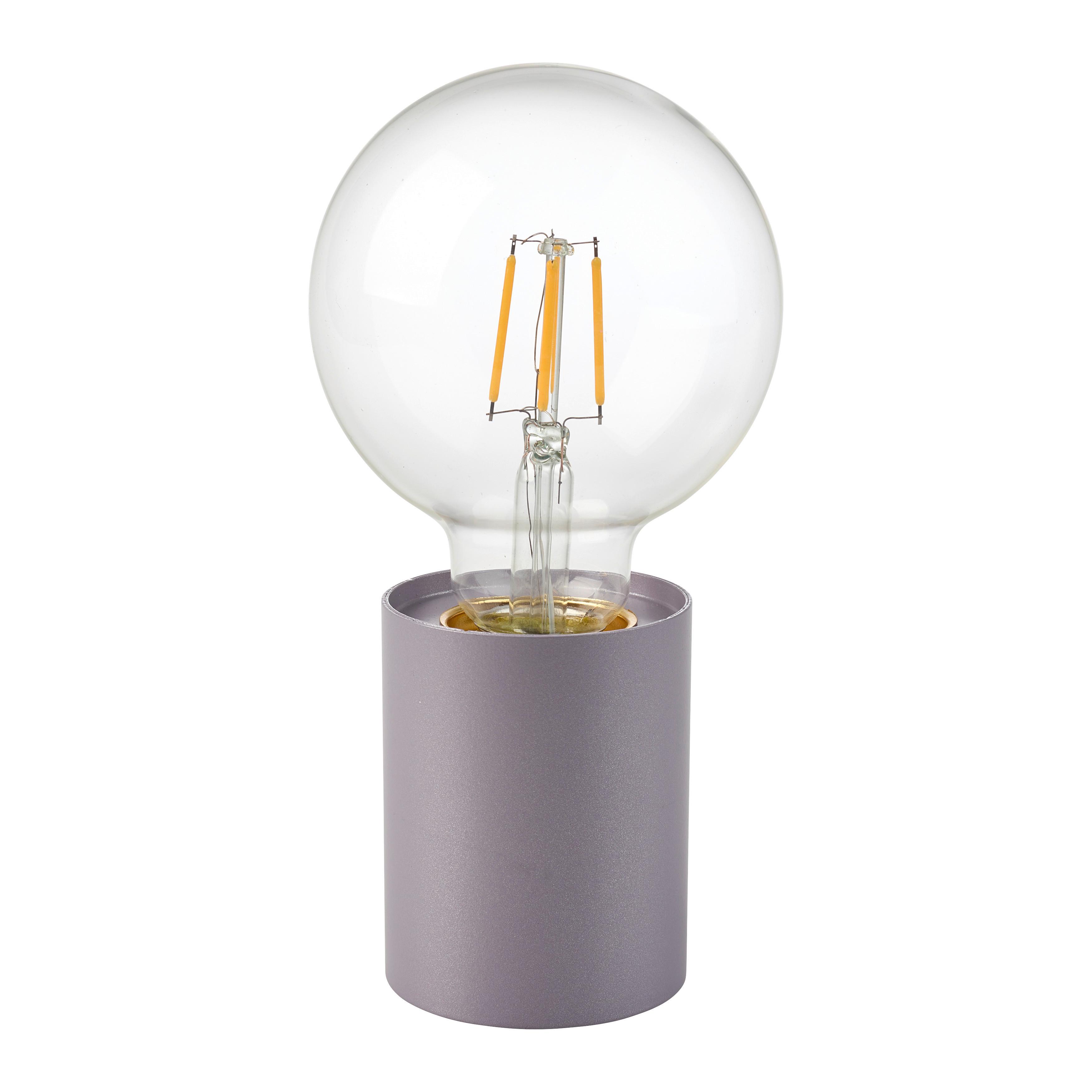 LED-Dekoleuchte Enjoy Lila max. 0,03 Watt - Lila, Basics, Glas/Metall (9,5/18,5/9,5cm) - Mömax
