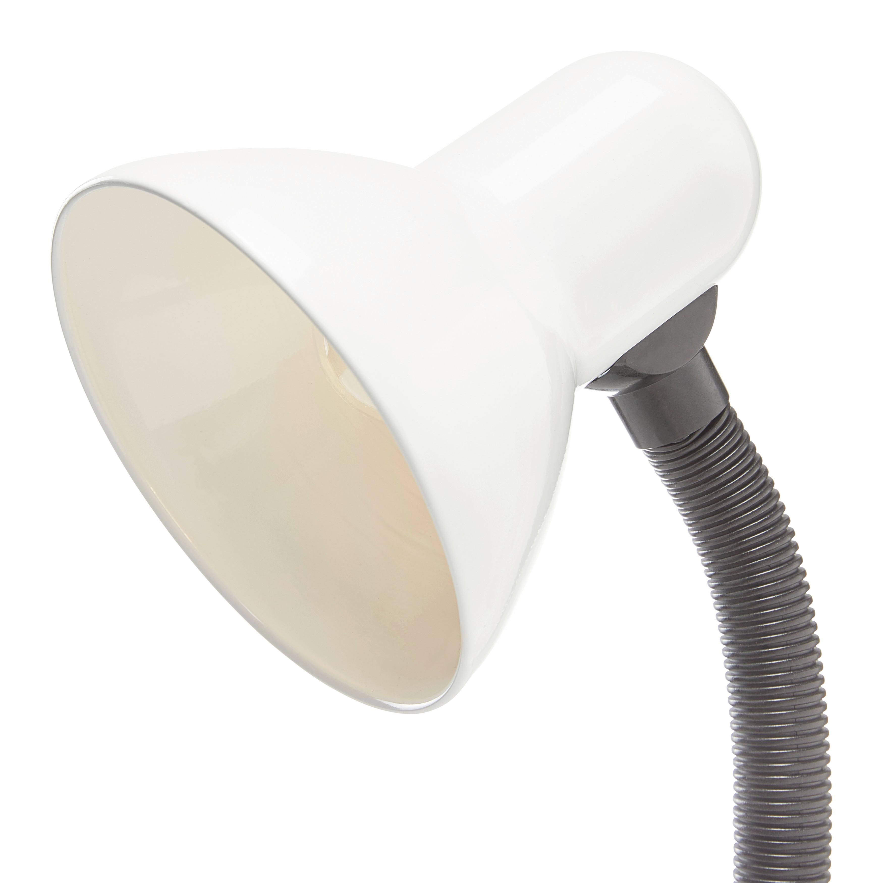 SKRIVBORDSLAMPA LEONA - vit, metall/plast (14,5/14,5/37,8cm) - Mömax