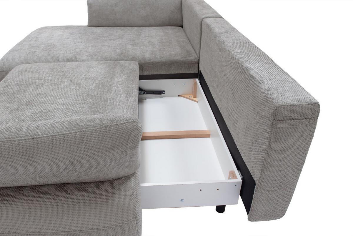 Kutna Garnitura Madison - bež/crna, Moderno (186/92/284cm) - Modern Living