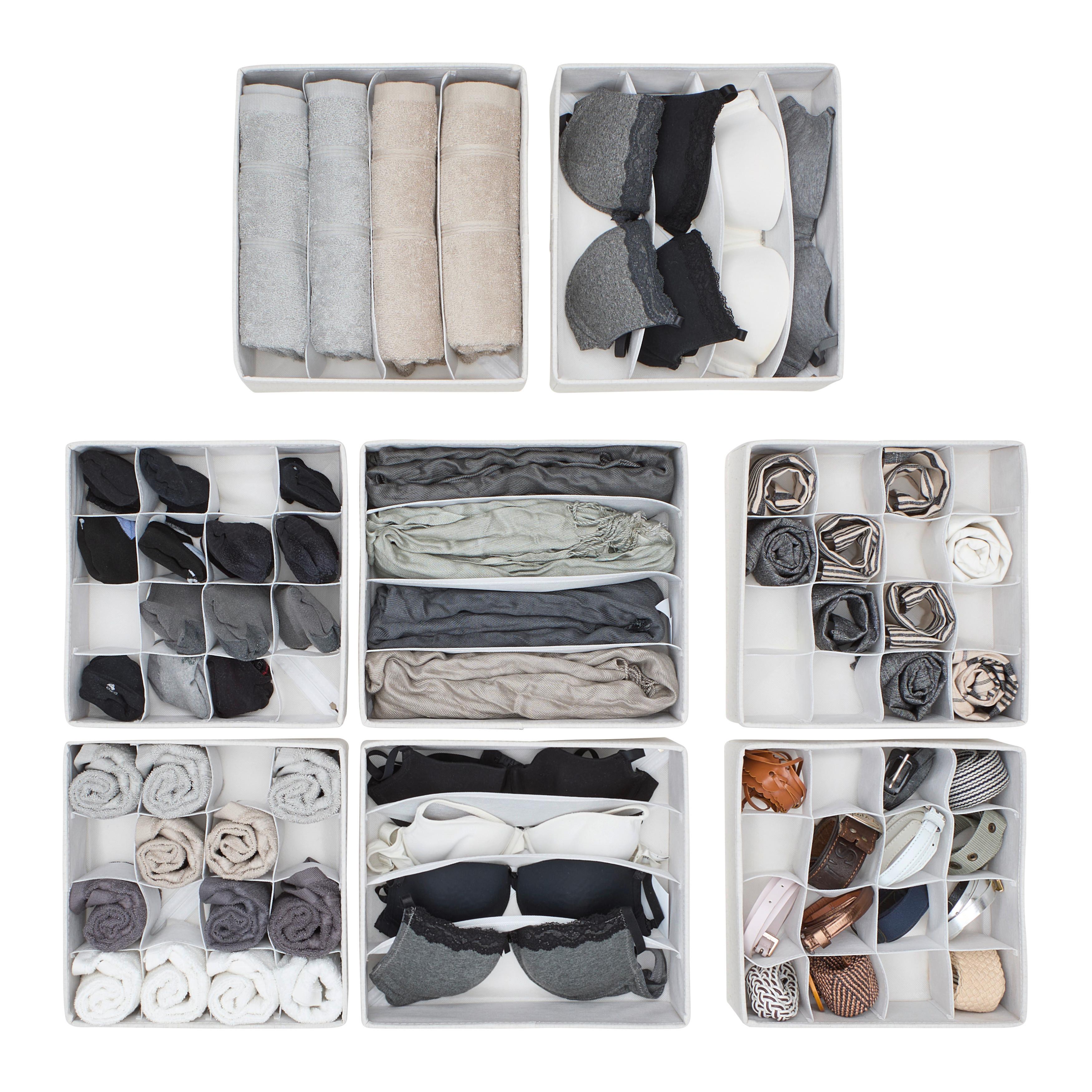 FÖRVARINGSLÅDOR SET LOUIS - SOCKS 2PCS - beige, Modern, papper/textil (28/10.5/28cm) - Mömax
