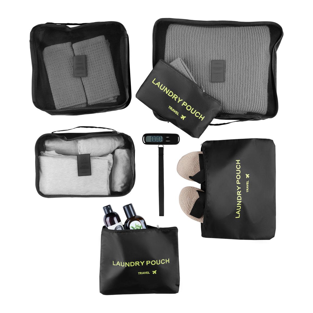 Reisekofferset Mailand Hellrosa 10-teilig - Hellrosa/Schwarz, MODERN, Kunststoff/Textil - Mömax