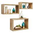 Wandregalset Eichefarben - Eichefarben, MODERN, Wellpappe (45/27/15,5cm) - Mömax modern living Wandregalset Eichefarben - Eichefarben, MODERN, Wellpappe (45/27/15,5cm) - Mömax modern living