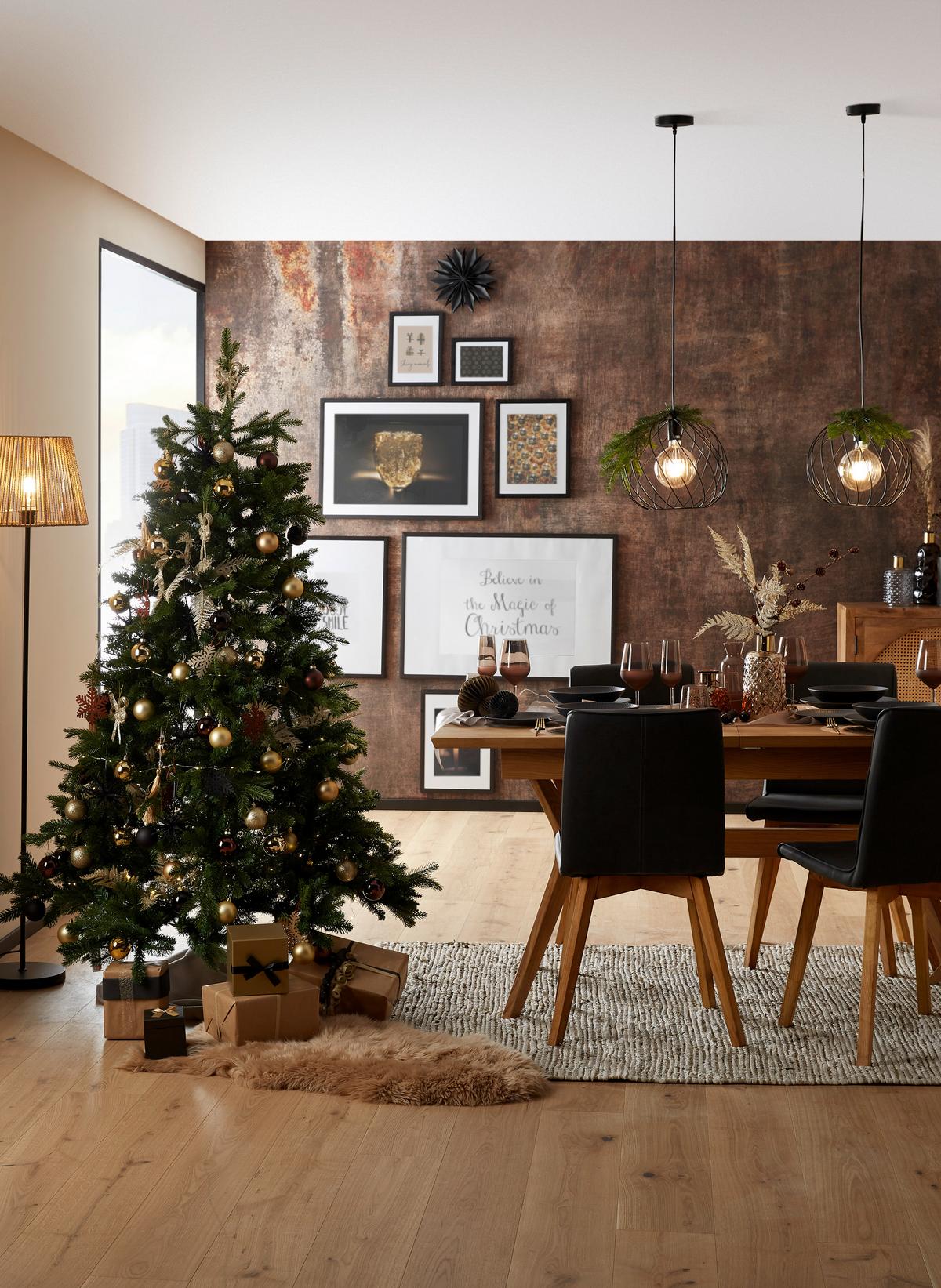 Weihnachtsbaum Brampton Grün - Basics, Kunststoff (127/185cm)