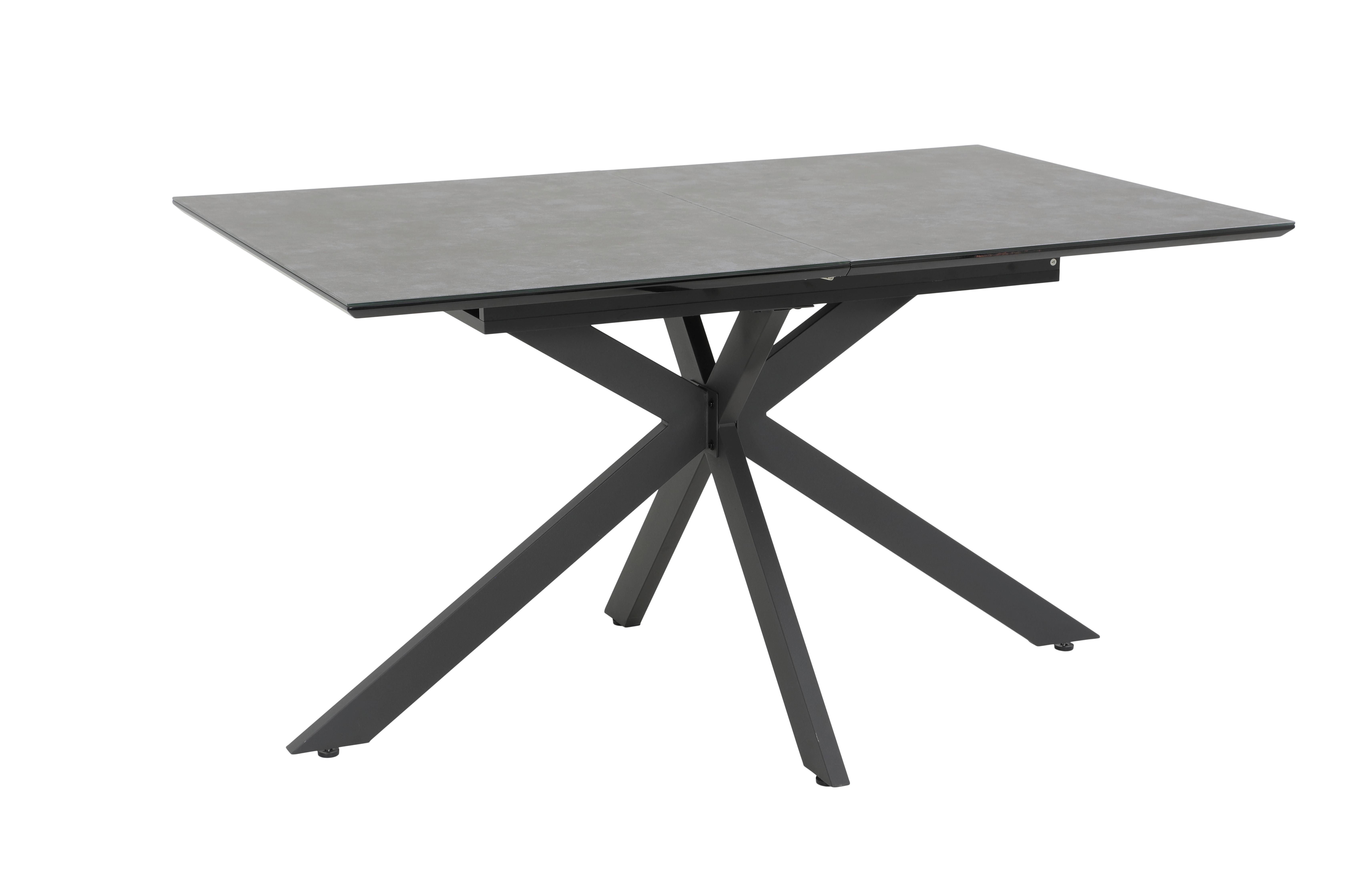 Esstisch Fenja Anthrazit - Anthrazit, MODERN, Glas/Holzwerkstoff (140-180/90/76cm) - P & B