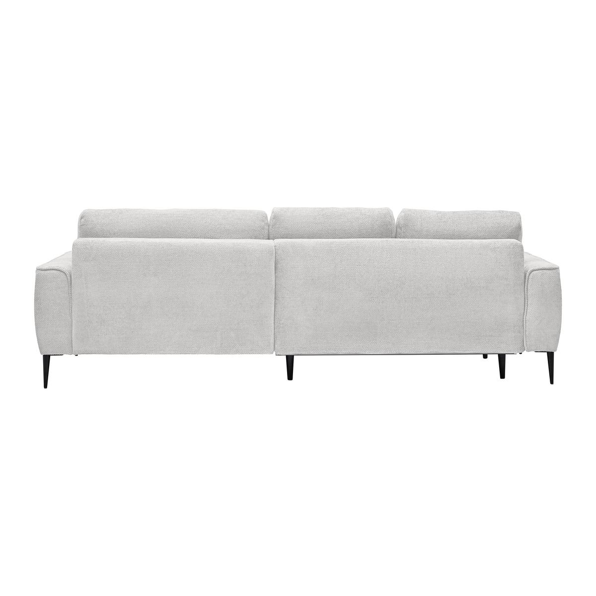 Ecksofa Custom Creme - Creme/Schwarz, MODERN, Textil/Metall (255/85/164cm) - Mömax