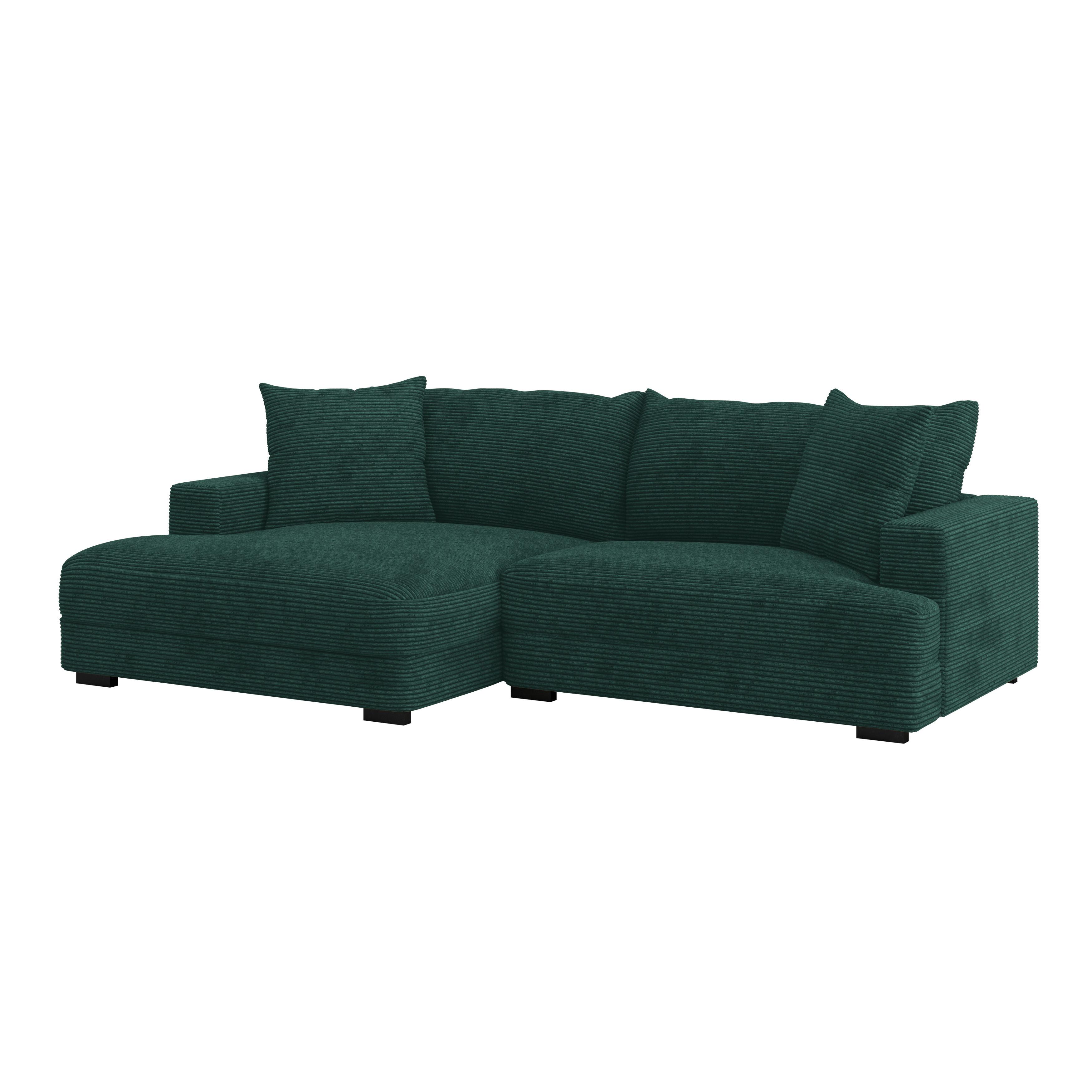 Coltar PELLE - verde închis, Modern, textil (180/265cm)
