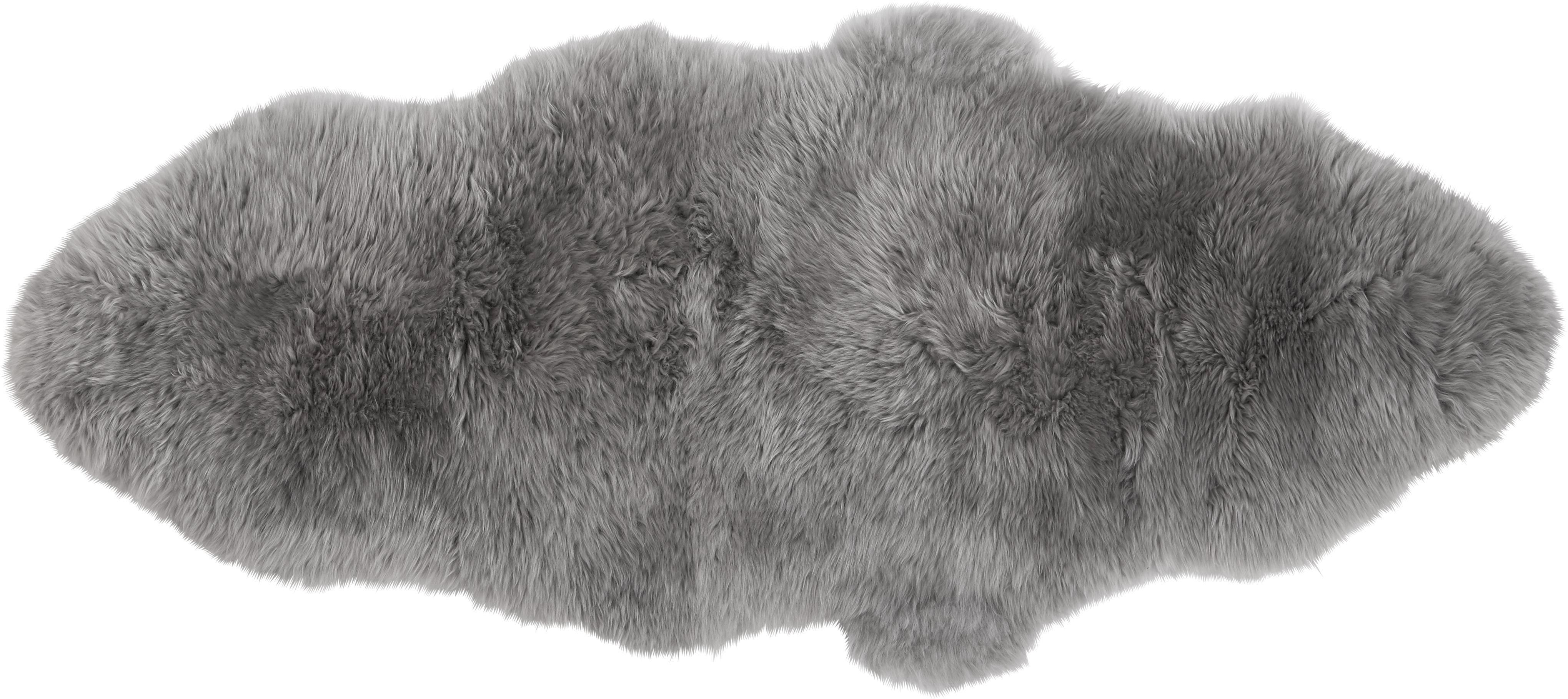 Schaffell in Grau ca.150x65cm 'Mona' - Grau, MODERN (150/65cm) - Bessagi Home