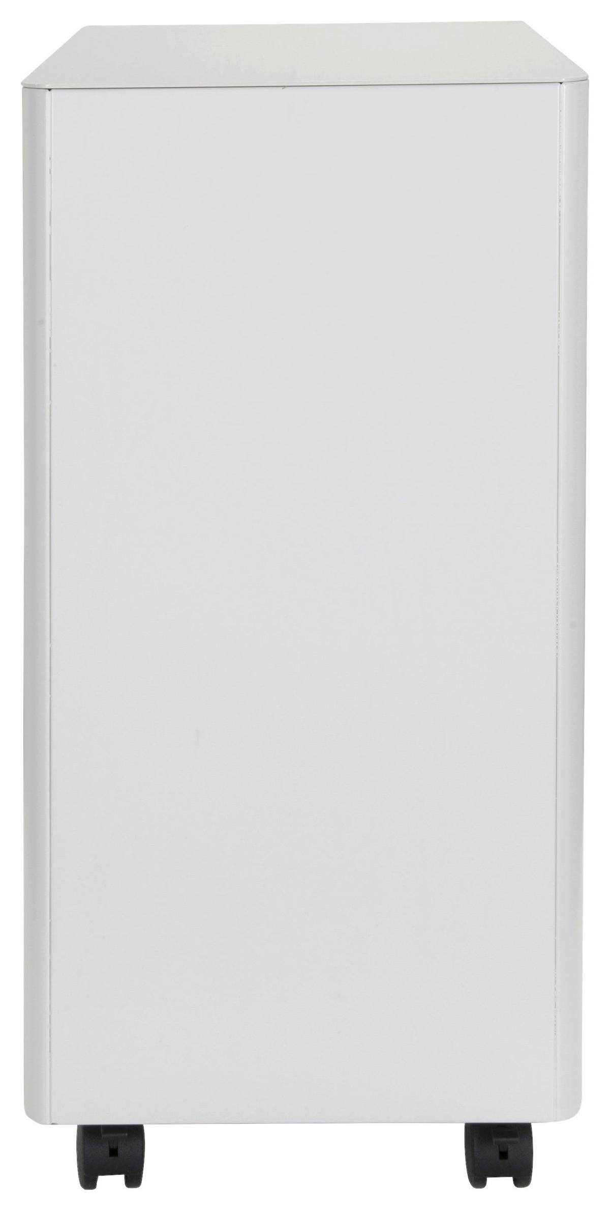 Predalnik Na Kolescih Color I, Bela - bela, Moderno, kovina/umetna masa (30/59/50cm) - MID.YOU