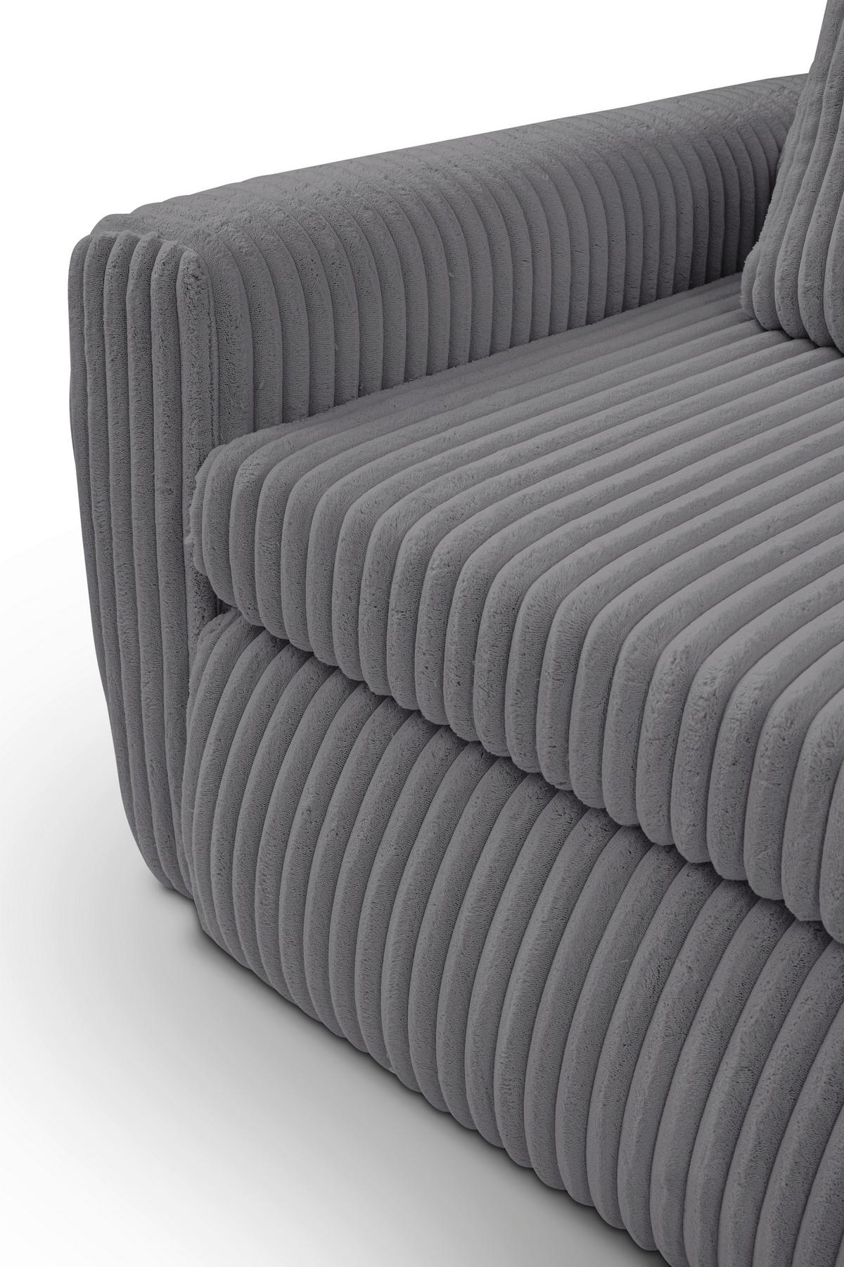 Canapea extensibila MEVI - antracit, Modern (240/72-90/120cm) - Premium Living