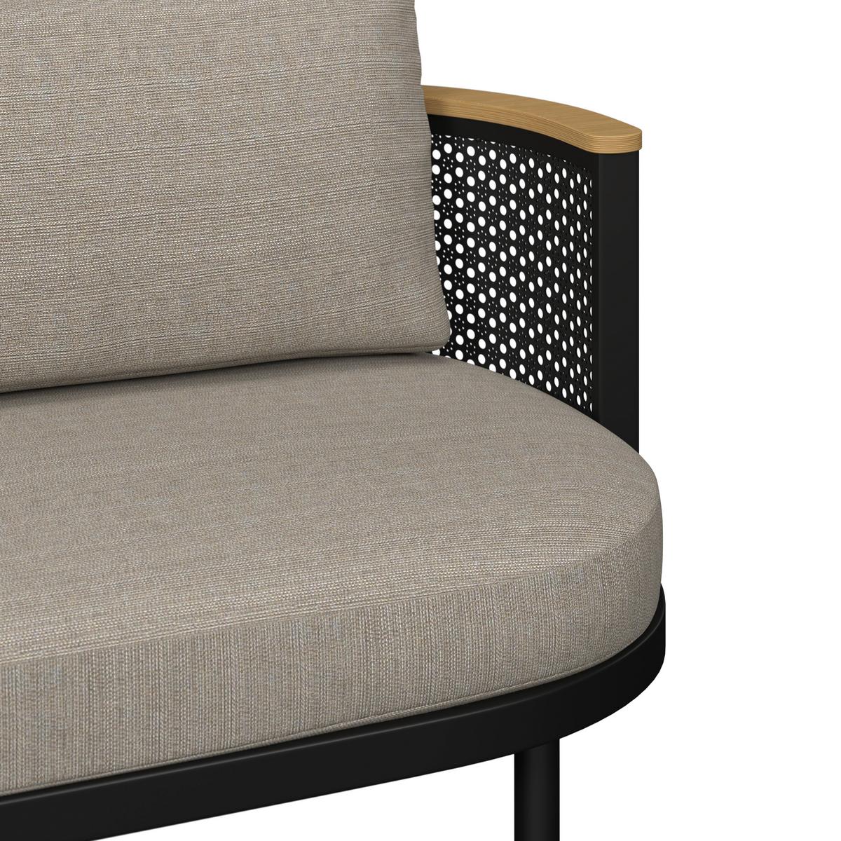 Dining-Loungeset Lissa Beige Outdoorstoff/Metall/Polywood - Dunkelgrau/Beige, MODERN, Kunststoff/Textil - Bessagi Garden