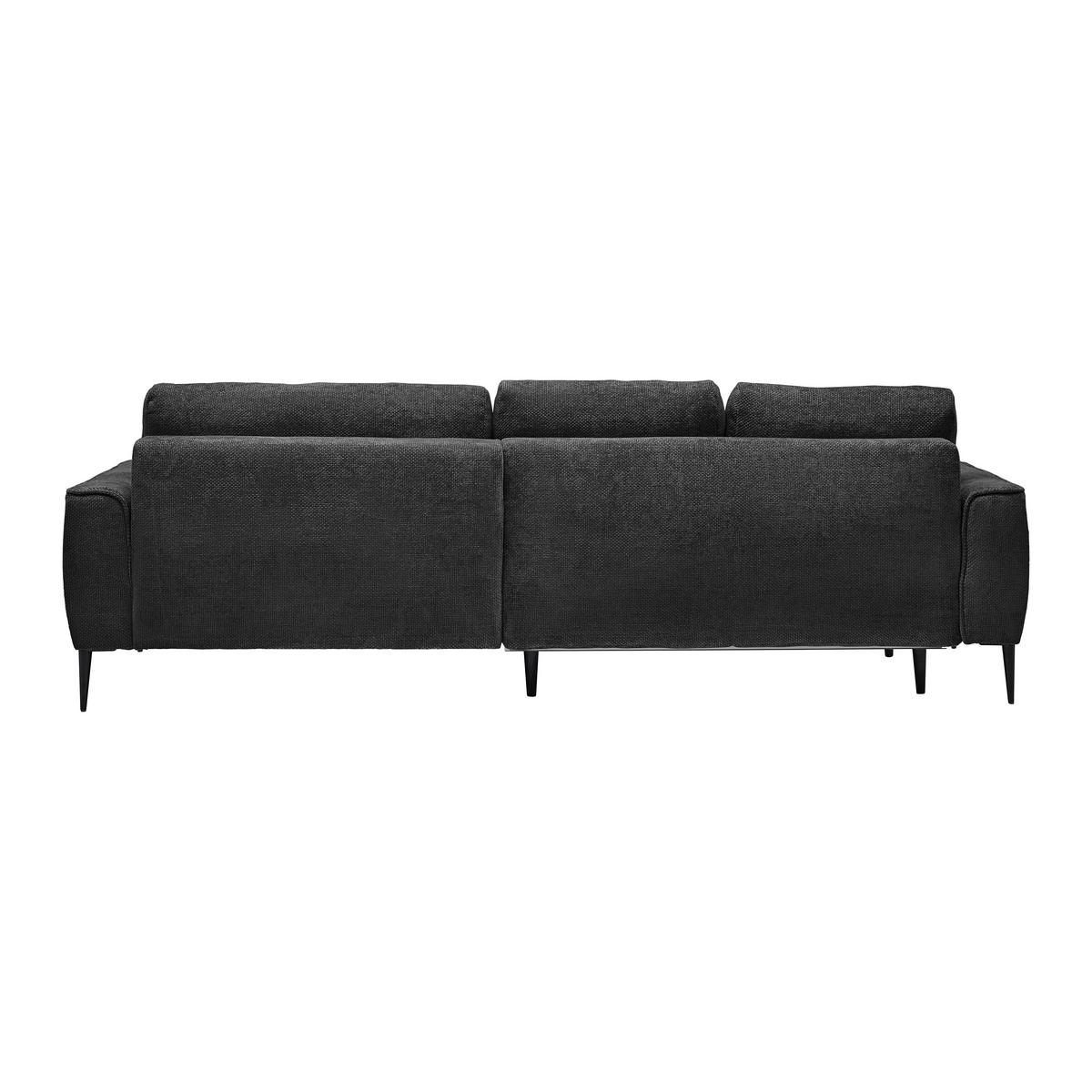 Ecksofa Custom Schwarz - Schwarz, MODERN, Textil/Metall (255/85/164cm) - Mömax