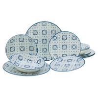 Jedilni Servis Yara Blue, 12-Delni - modra/bela, Basics, keramika - Creatable