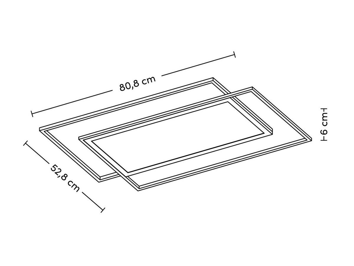 PANEL LED CONNY - czarny, Trend, tworzywo sztuczne/metal (80,8/52,8/6cm) - Novel