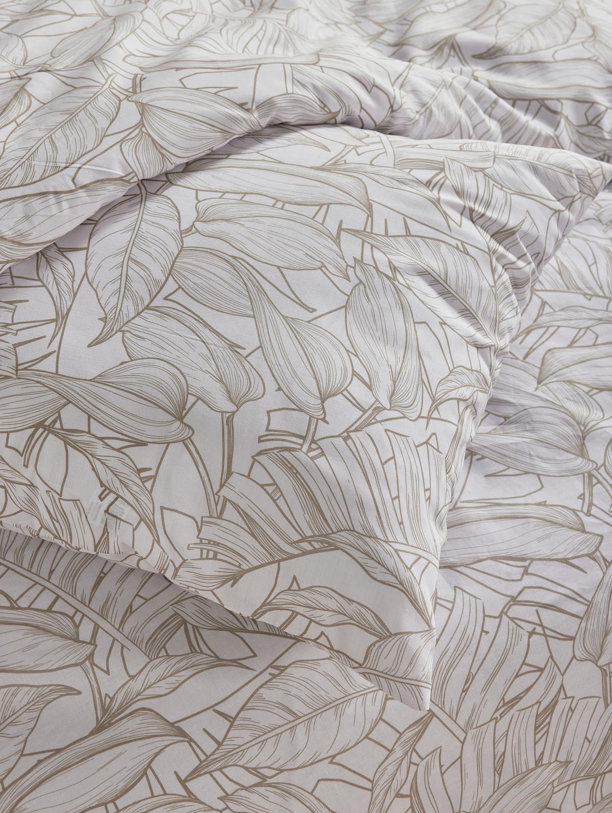 Lenjerie de pat Ranforce cca. 140x200/50x70 cm - maro deschis, Modern, textil (140/200cm)
