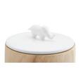 Vorratsdose Jumbo - Weiß/Naturfarben, LIFESTYLE, Keramik/Holz (16,5/19cm) - premium living