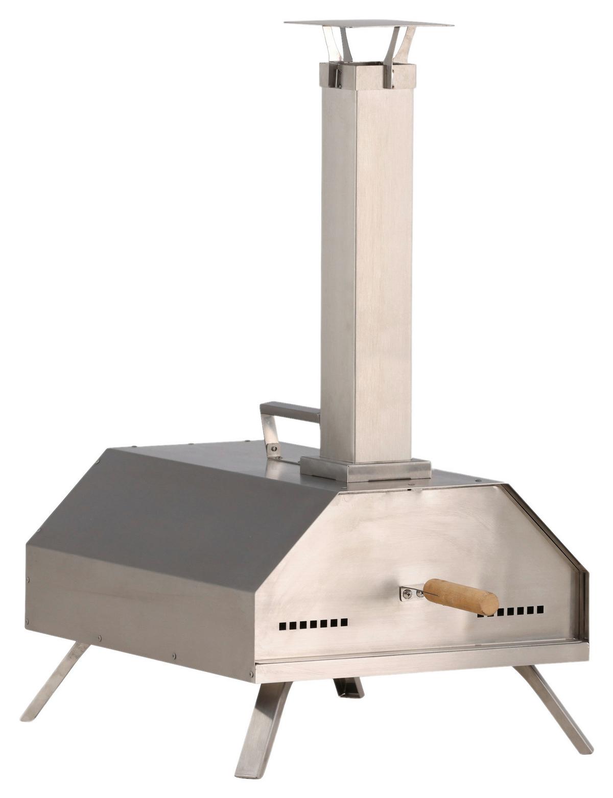 Pizzaofen Hamna ca. 76,4x68,1x40 cm Silber - Silberfarben, KONVENTIONELL, Metall (76,4/68,1/40cm) - Gardenson