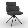 STOL MED ARMSTÖD KARO - svart, Modern, metall/textil (58/88/65cm) - Bessagi Home