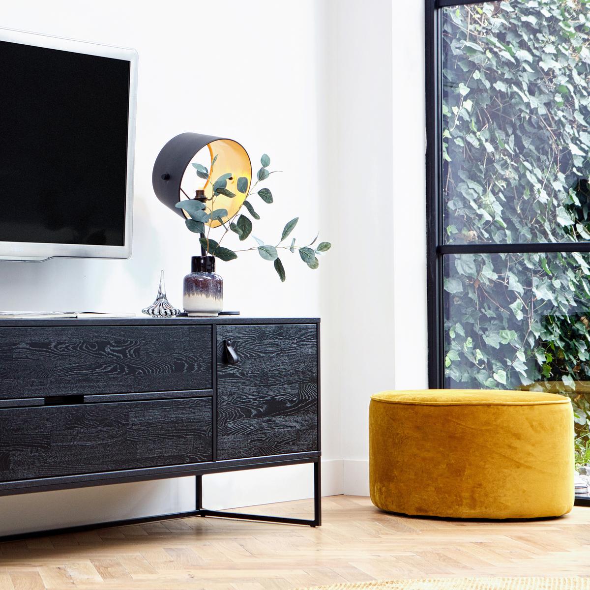 Hocker Sara Gelb - Gelb, Design, Textil (60/36/60cm) - Livetastic