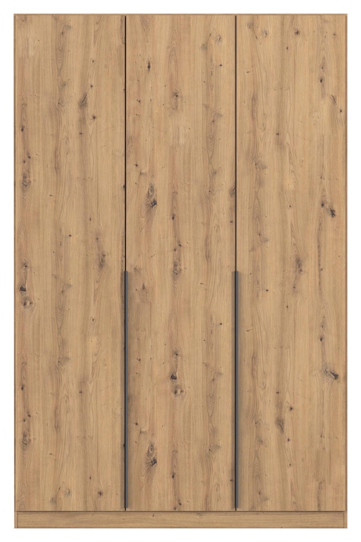 Dulap cu uși rotative ALABAMA - stejar Artisan, Modern, material pe bază de lemn (136/229/54cm) - Modern Living